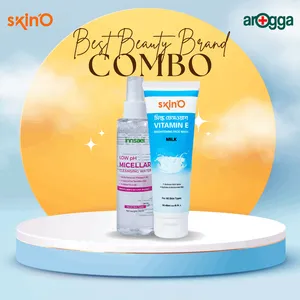 Innsaei Low pH Micellar Cleansing Water 150ml with skinO Milk Vitamin E Brigthening Facewash 110ml Combo